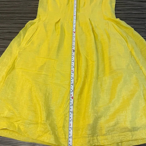 Nine West Sunshine Yellow Fit Flare Summer Dress Bright Bold size 6 - Picture 10 of 10